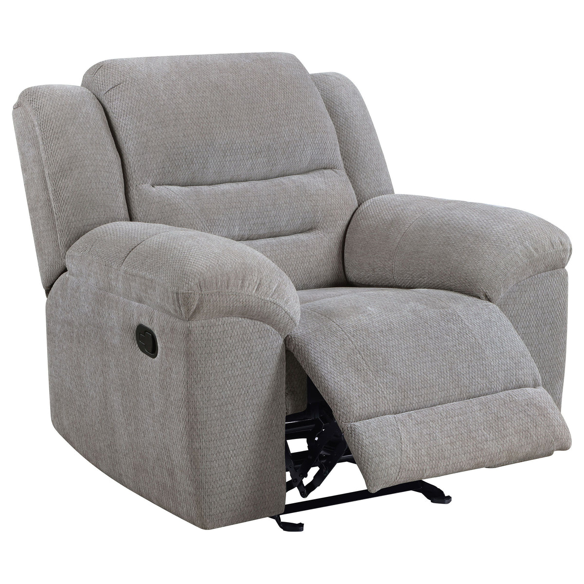 Gilson - Chenille Upholstered Reclining Glider Recliner - Gray by Coaster Fine Furniture | Bel Furniture