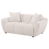 Destino - Chenille Upholstered Splayed Arm Loveseat - Greige