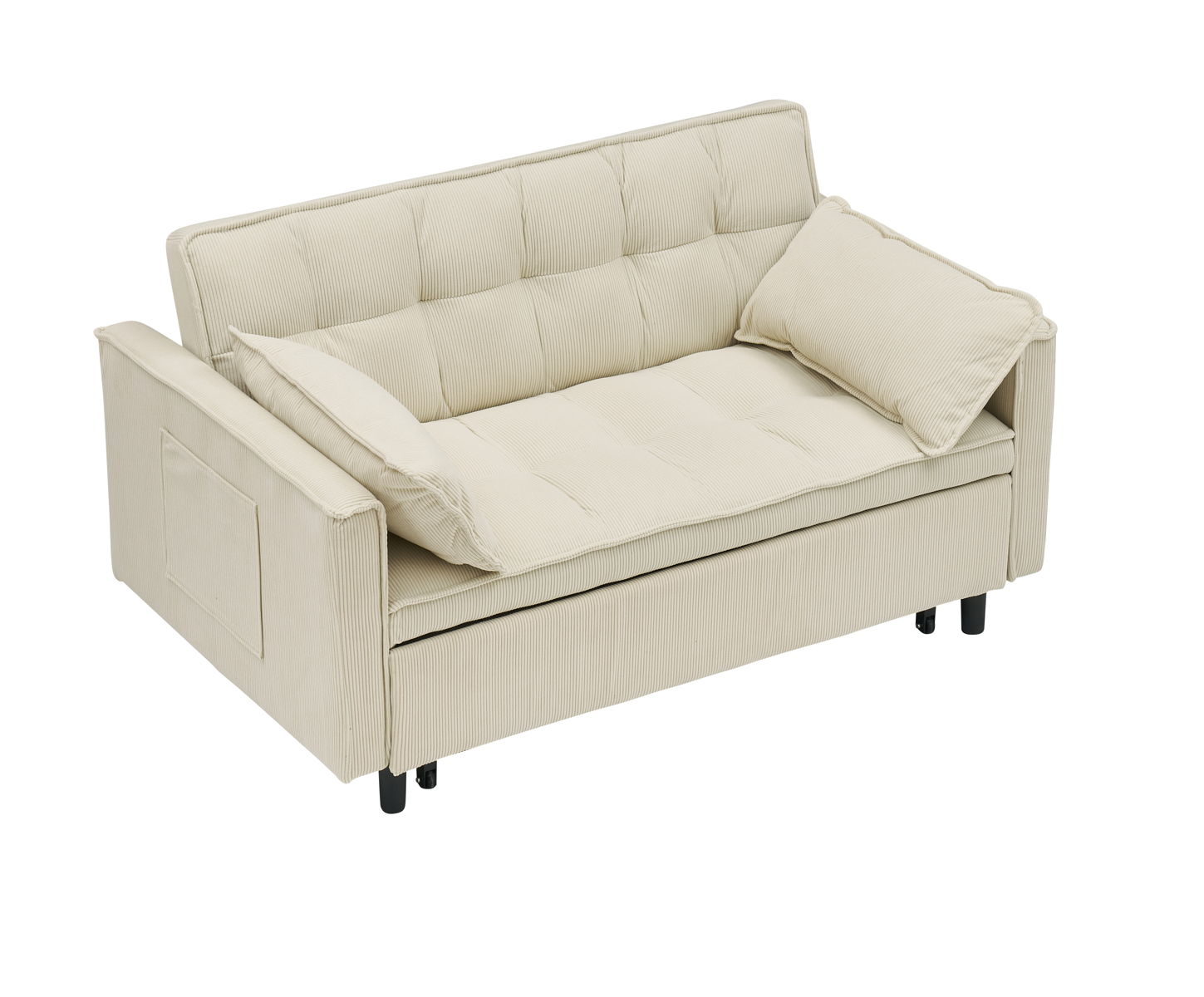 Two-Seat Casual Sofa With Pull Out Bed, Living Room Furniture