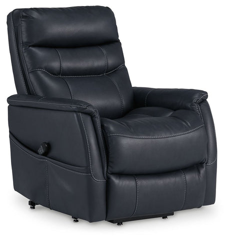Strawbill - Power Lift Recliner Blue by Signature Design by Ashley® | Bel Furniture