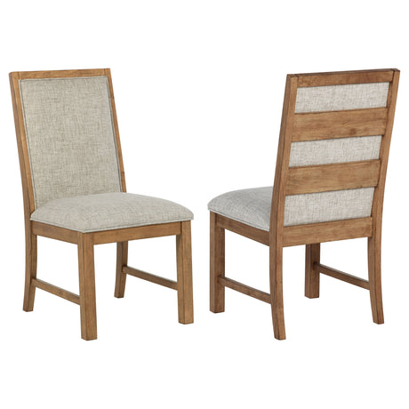Bruner - Upholstered Dining Side Chair (Set of 2) - Brown by Coaster Fine Furniture | Bel Furniture
