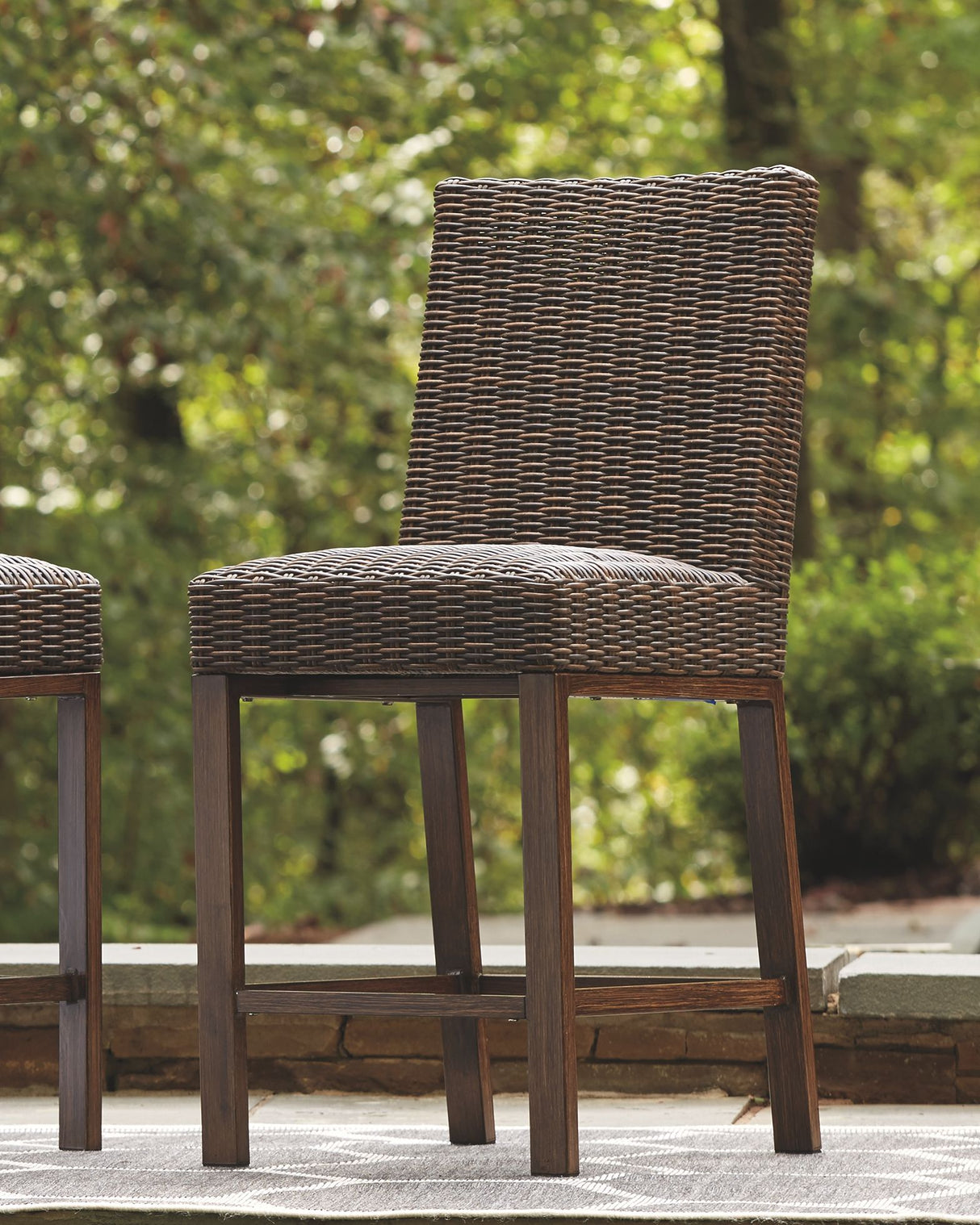 Paradise Trail - Medium Brown - Barstool (Set of 2) by Signature Design by Ashley® | Bel Furniture