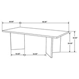 Tyler - Solid Wood Dining Table - Mango Brown by Coaster Fine Furniture | Bel Furniture