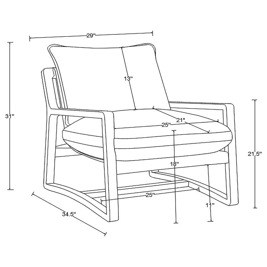 Geneva - Boucle Upholstered Wood Arm Accent Chair - Sand by Coaster Fine Furniture | Bel Furniture