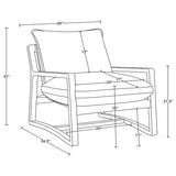 Geneva - Boucle Upholstered Wood Arm Accent Chair - Sand by Coaster Fine Furniture | Bel Furniture