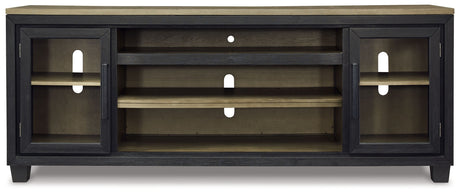 Foyland - Black / Brown - XL TV Stand w/Fireplace Option by Signature Design by Ashley® | Bel Furniture