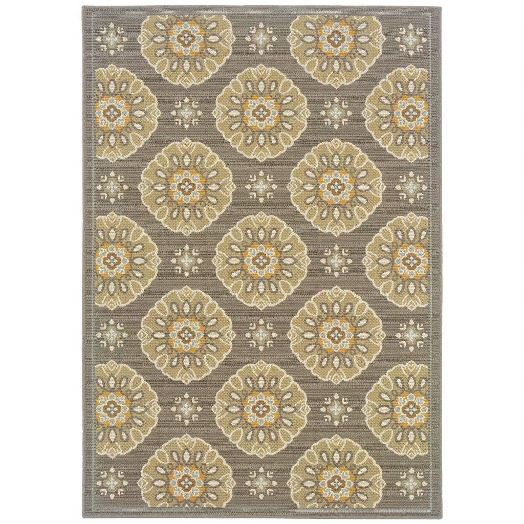 Moroccan Outdoor / Indoor Area Rug - Gray