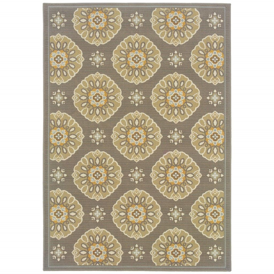 Moroccan Outdoor / Indoor Area Rug - Gray