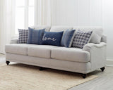 Glenn - Upholstered English Arm Sofa - Light Gray And Blue by CoasterElevations | Bel Furniture