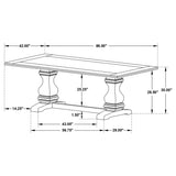 Parkins - Rectangular Dining Table - Rustic Espresso by CoasterEssence | Bel Furniture