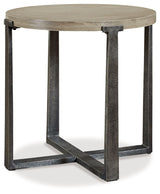 Dalenville - Round End Table - Gray