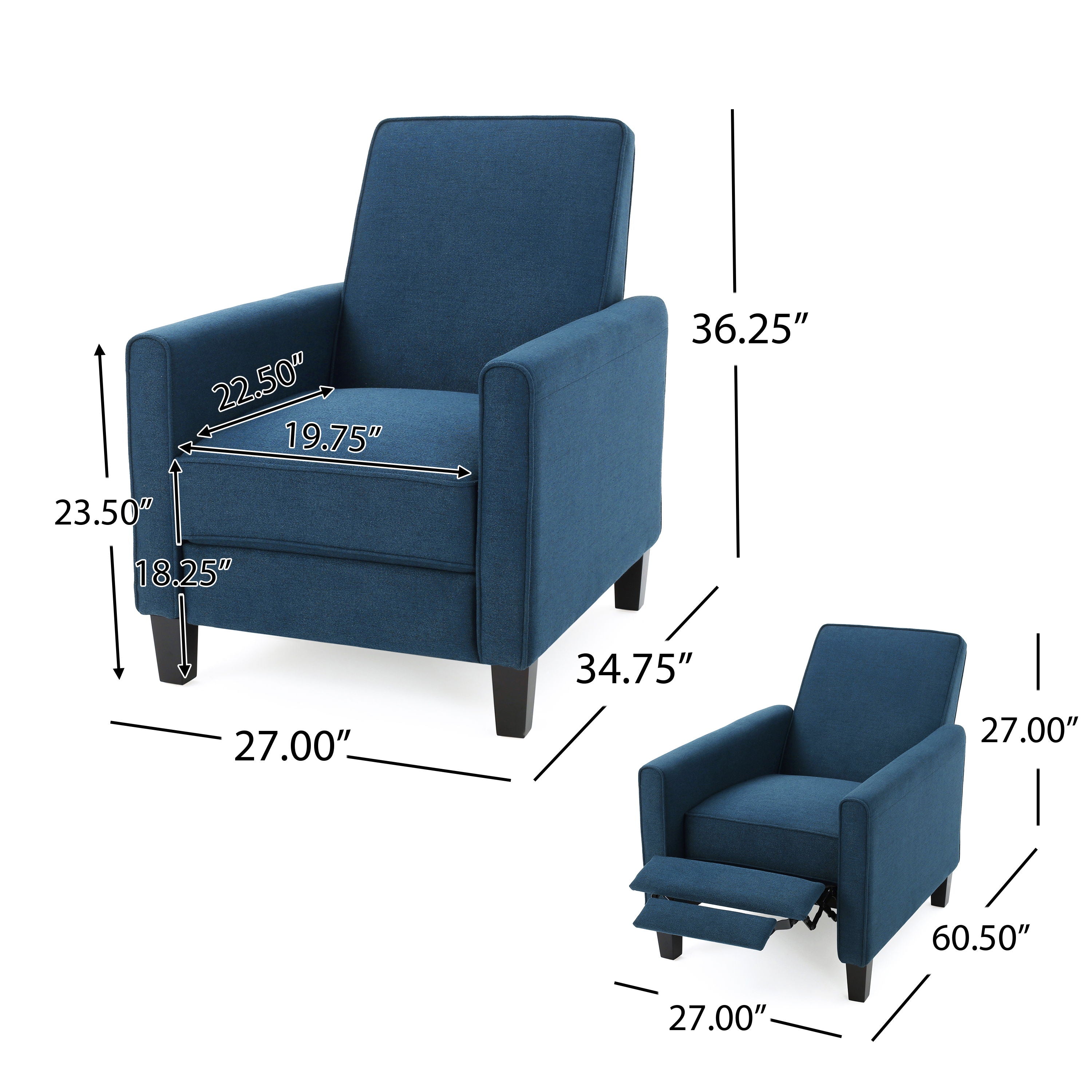 Fabric Push Back Chair For Elegant Home