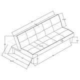 Katrina - Upholstered Tufted Convertible Sofa Bed - Black by CoasterEveryday | Bel Furniture