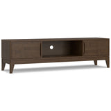 Harper - Low TV Media Stand - Walnut Brown by Simpli-Home | Bel Furniture