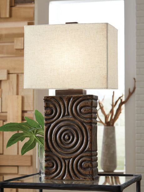 Heathbury - Paper Table Lamp - Antique Brown - view 4
