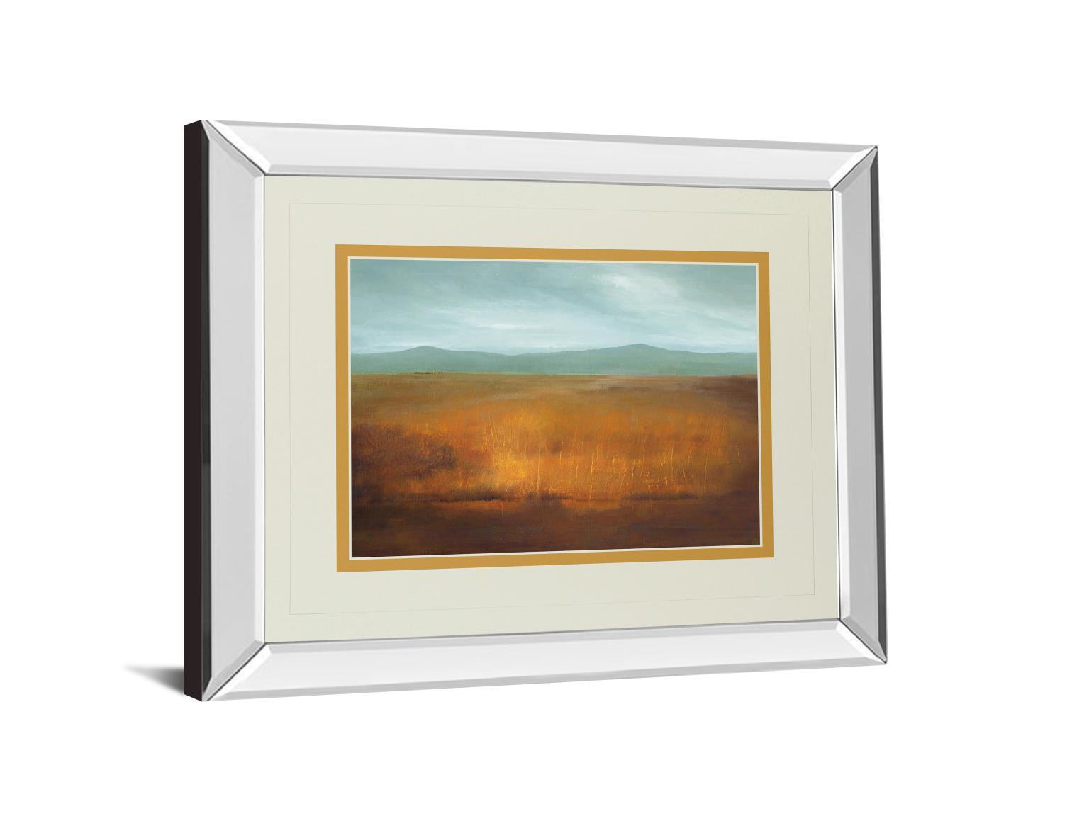 Last Light By Caroline Gold - Mirror Framed Print Wall Art - Orange