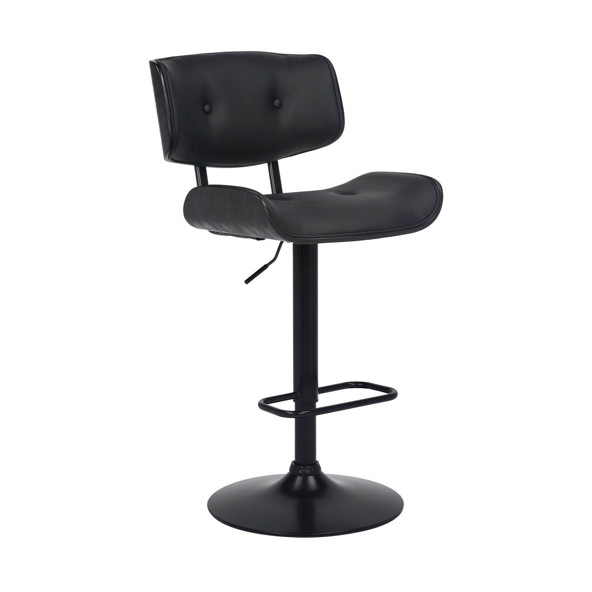 46" Swivel, Adjustable Height Bar Chair - Black