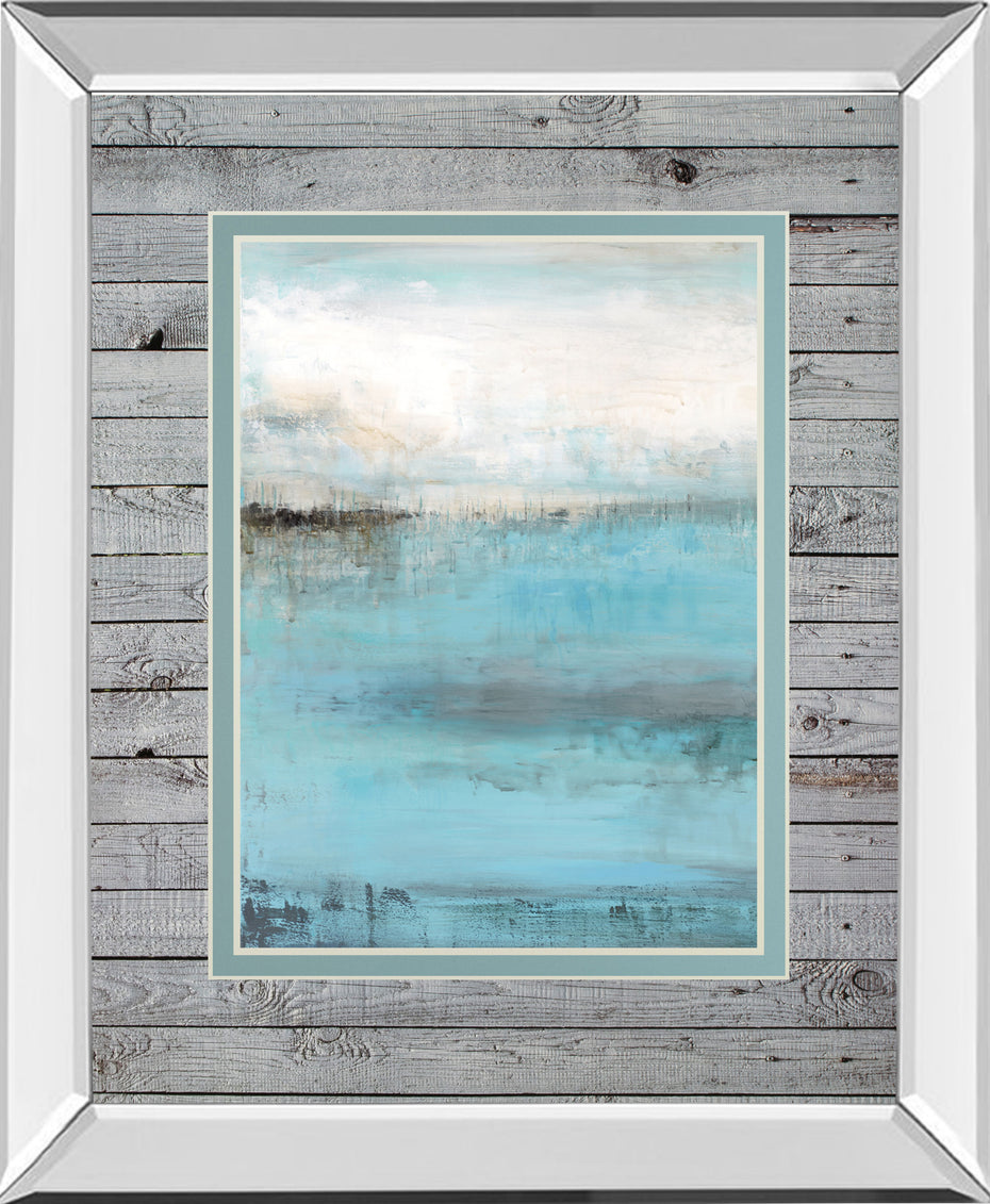 Beyond The Sea By Wani Pasion - Mirror Framed Print Wall Art - Blue