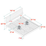 Mid-Century Modern Solid Wood Spindle Bed by Walker Edison | Bel Furniture