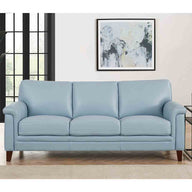 Westcott - Leather Sofa Light Blue by Hydeline Furniture | Bel Furniture