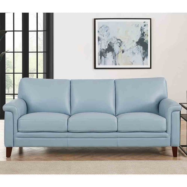 Westcott - Leather Sofa Light Blue by Hydeline Furniture | Bel Furniture