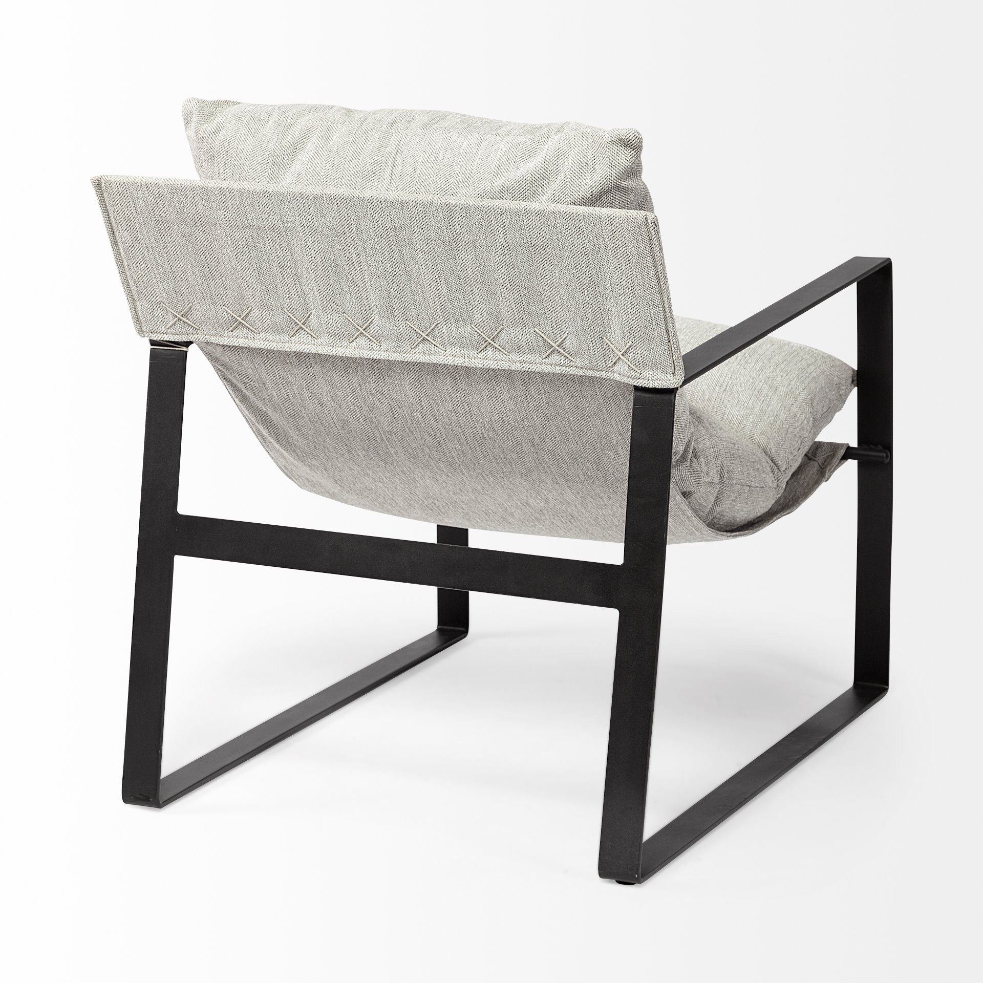 Fabric Lounge Chair - Gray / Black