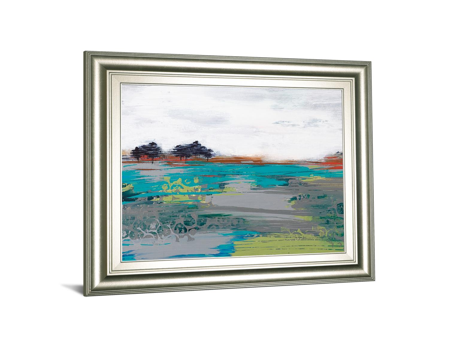 Wind Swept By Leslie Bernsen - Framed Print Wall Art - Blue