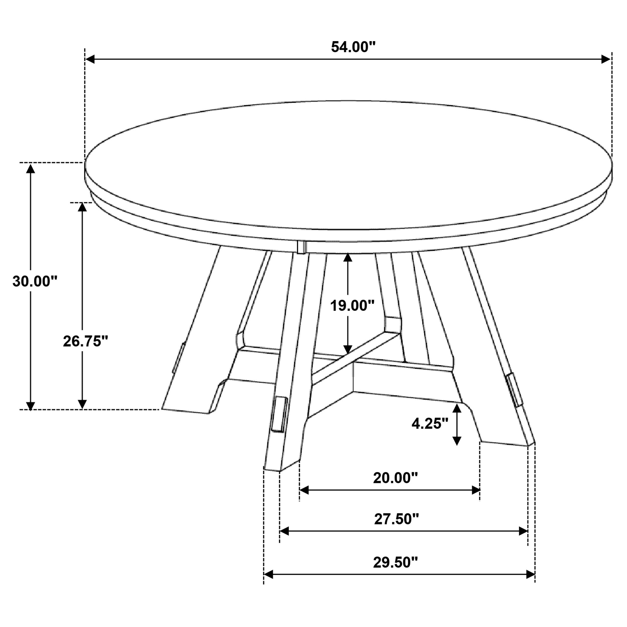 Danvers - Round Wood Dining Table - Brown Oak