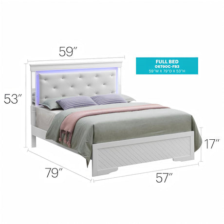 Bed With LED Light Accents Headboard - view 27