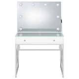 Eliza - Vanity Set With Lighting & Stool - White And Chrome by Coaster Fine Furniture | Bel Furniture
