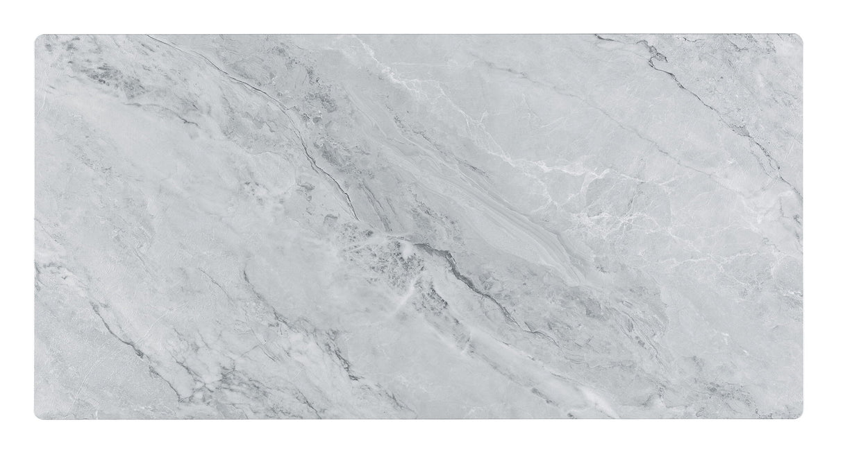 Landon - Coffee Table With Glass Marble Texture Top And Bent Wood Design by Lilola Home | Bel Furniture