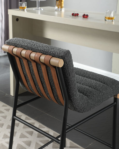 Lahni - 17" Boucle Fabric Counter Height Chair by Lilola Home | Bel Furniture