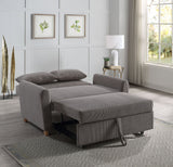 Justine - Corduroy Convertible Sleeper Loveseat - Brown by Lilola Home | Bel Furniture