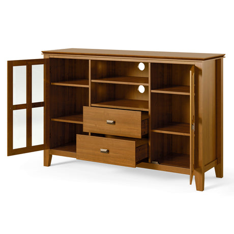Artisan - Handcrafted, Tall TV Media Stand by Simpli-Home | Bel Furniture