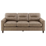 Scotland - Faux Leather Upholstered Sofa Set