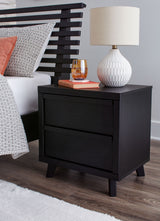 Danziar - Black - Two Drawer Night Stand by Signature Design by Ashley® | Bel Furniture