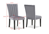 Pascal - Side Chair (Set of 2) - Gray by Crown Mark | Bel Furniture