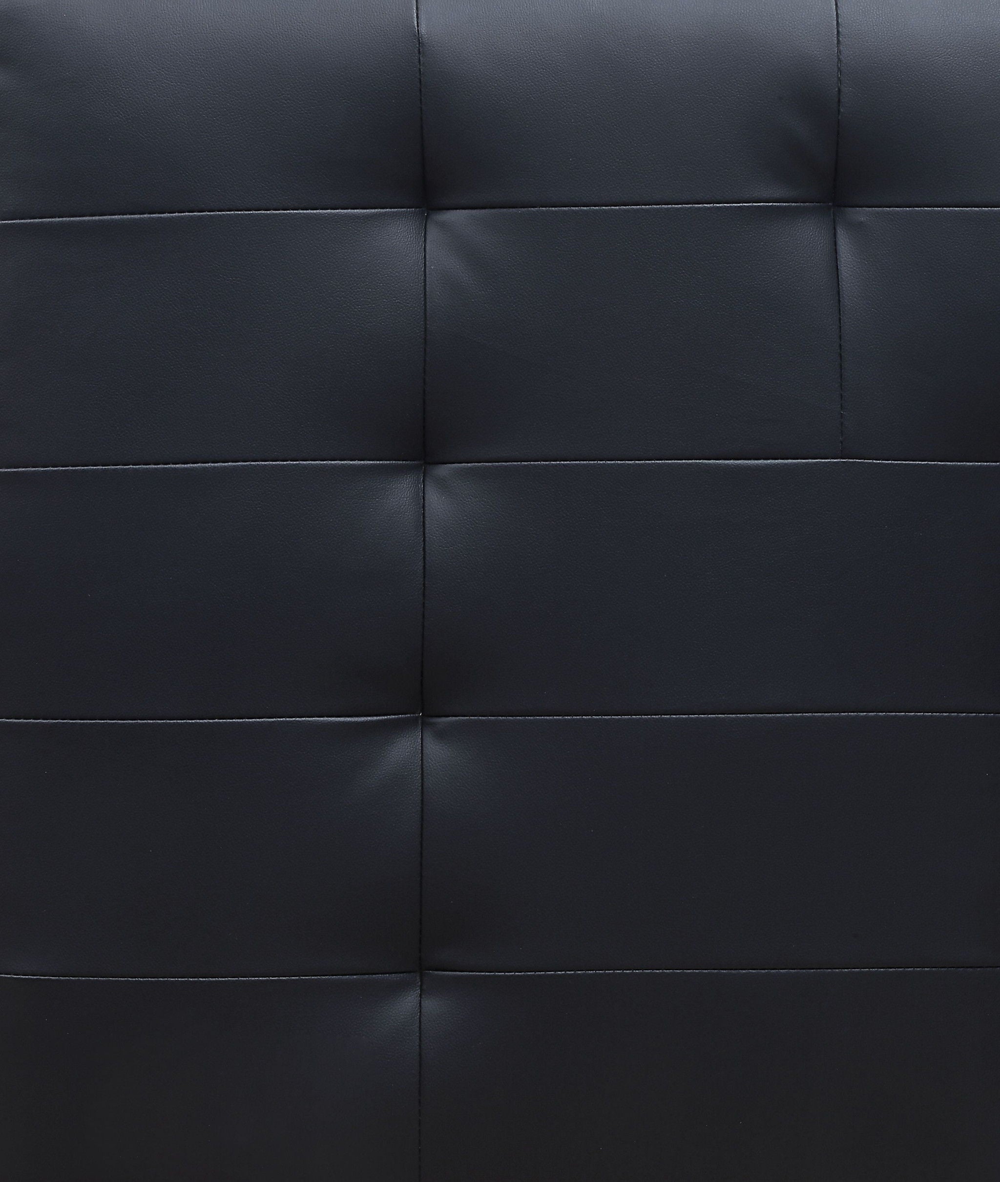 Polyurethane L Shaped Two Piece Corner Sectional - Black