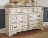Realyn - Dresser, Mirror White Dressers 7 Drawers by Signature Design by Ashley® | Bel Furniture