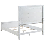 Marielle - Eastern King Headboard Panel Bed - Distressed White