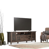 Artisan - TV Media Stand - Natural Aged Brown by Simpli-Home | Bel Furniture