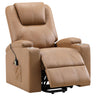 Armstrong - Upholstered Power Lift Massage Recliner Light Brown by Coaster Fine Furniture | Bel Furniture