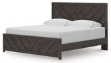 Prendonea - King Panel Bed - Charcoal