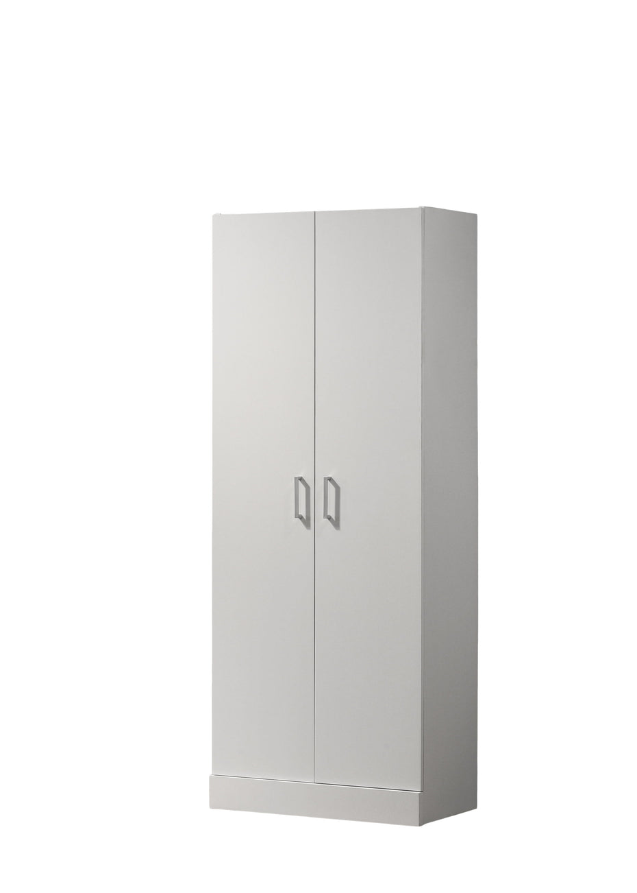 Alara - Height Simplistic Modern Double Door Storage Cabinet - White