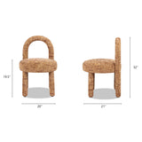 Penny - Round Arched Upholstered Dining Side Chair (Set of 2) - Golden Rust Orange