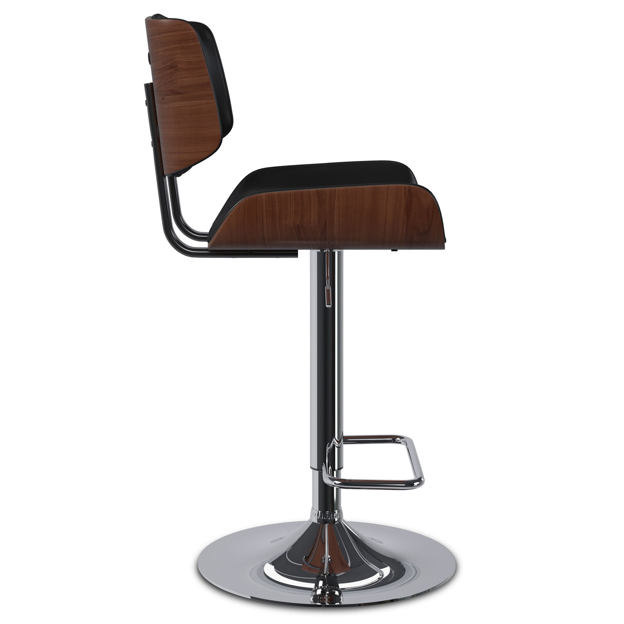 Holland - Adjustable Swivel Bar Stool - Black by Simpli-Home | Bel Furniture