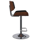 Holland - Adjustable Swivel Bar Stool - Black by Simpli-Home | Bel Furniture