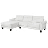 Caspian - Upholstered Curved Arm Chaise Sectional Sofa White by Coaster Fine Furniture | Bel Furniture
