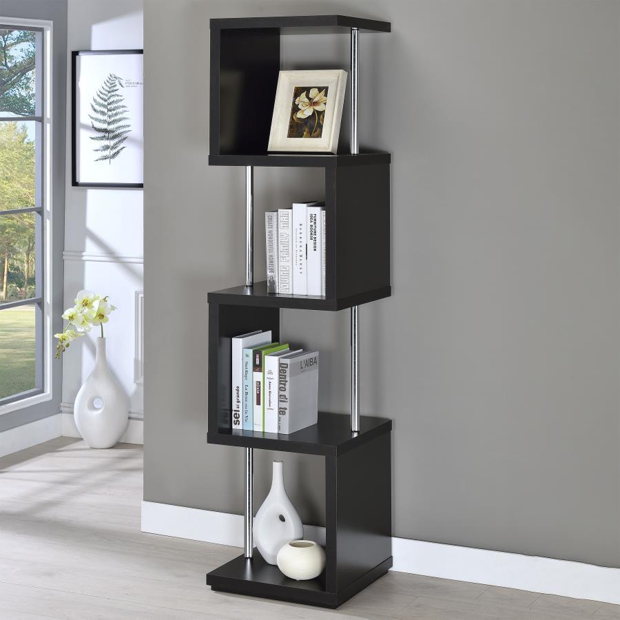 Baxter - 4-shelf Bookcase by CoasterEveryday | Bel Furniture