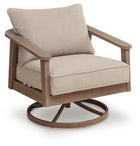 Harmony Headlands - Swivel Lounge With Cushion - Natural / Gray